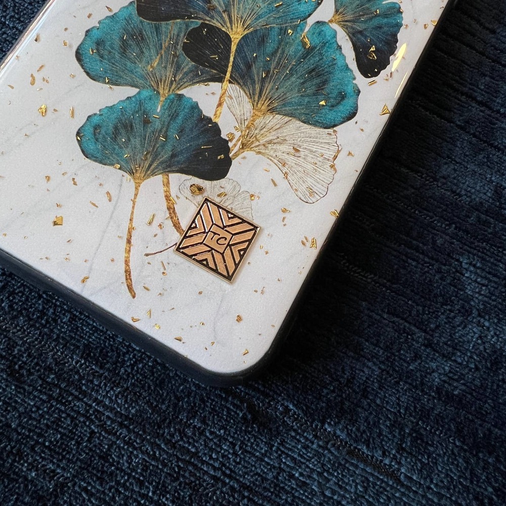 iPhone 11 Pro Max Case Blue Gold Floral Print Cover NEW - Picture 2 of 5